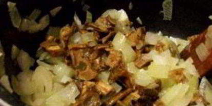 Шаг 4: ризотто с куриной печенью