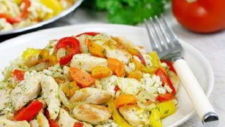 Рецепт Ризотто с курицей и овощами