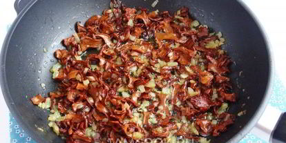 Шаг 11: ризотто с лисичками