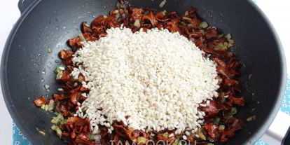 Шаг 12: ризотто с лисичками