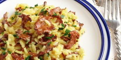 Шаг 18: ризотто с лисичками