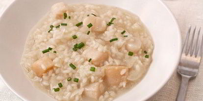 Шаг 11: ризотто с морскими гребешками и шампанским