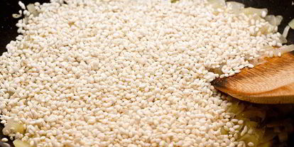 Шаг 3: ризотто с морскими гребешками и шампанским