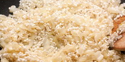 Шаг 4: ризотто с морскими гребешками и шампанским