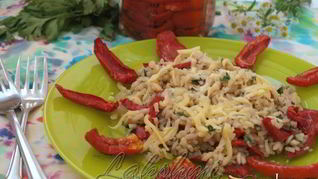 Рецепт Ризотто с петрушкой и вялеными помидорами