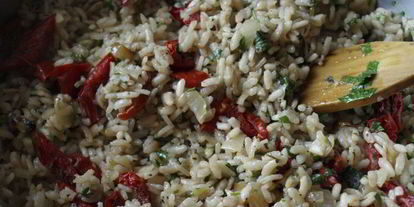 Шаг 2: ризотто с петрушкой и вялеными помидорами