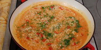 Шаг 10: ризотто с раковыми шейками