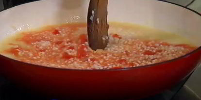 Шаг 6: ризотто с раковыми шейками