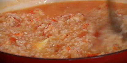 Шаг 8: ризотто с раковыми шейками