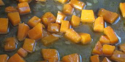 Шаг 4: ризотто с тыквой и беконом