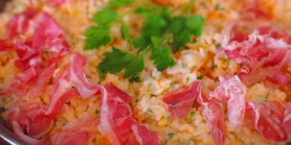 Шаг 6: ризотто с тыквой и беконом