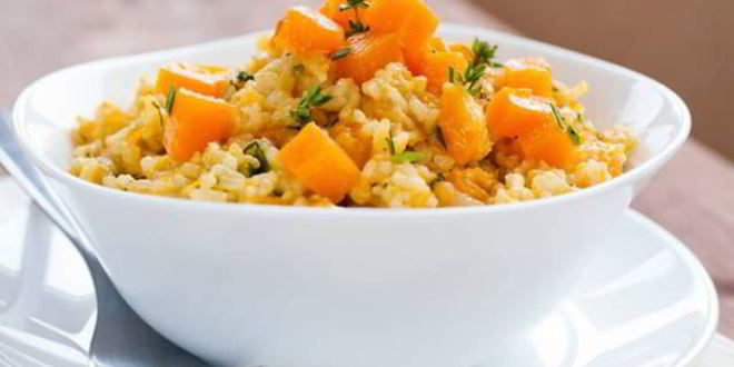 Рецепт ризотто с тыквой и грибами