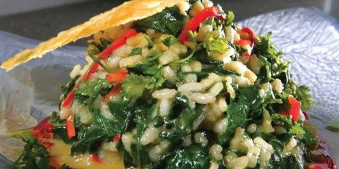 Рецепт ризотто со шпинатом