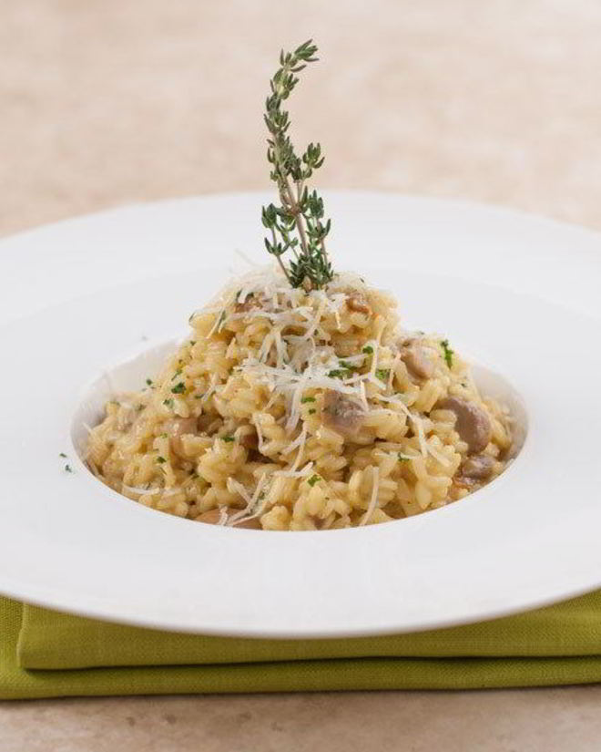 Рецепт шафранового ризотто с белыми грибами