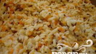 Рецепт Сливочного ризотто с кубиками овощей и семенами льна