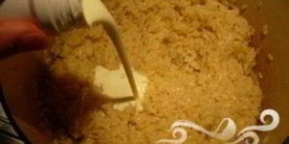 Шаг 4: сливочного ризотто с кубиками овощей и семенами льна