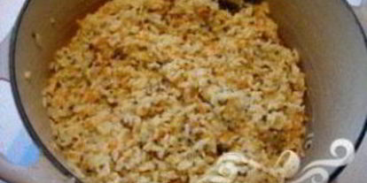 Шаг 6: сливочного ризотто с кубиками овощей и семенами льна