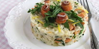 Шаг 11: яблочного ризотто с копченыма лососема