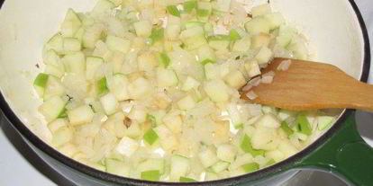 Шаг 4: яблочного ризотто с копченыма лососема