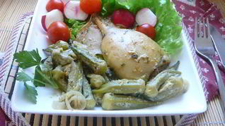 Рецепт Фаршированного кальмара в сливочно-винном соусе