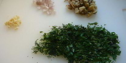 Шаг 1: фаршированного кальмара в сливочно-винном соусе