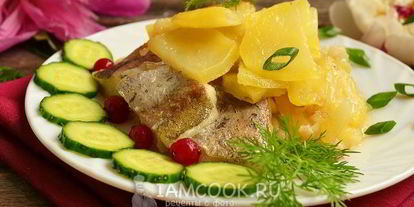 Шаг 15: филе минтая с картошкой в духовке