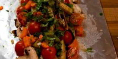 Шаг 2: форели, запеченной с овощами