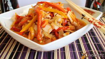 Рецепт Кальмаров с овощами по-корейски