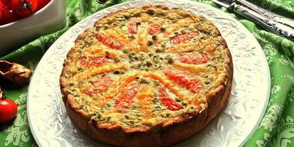 Шаг 19: киша тунец с овощами