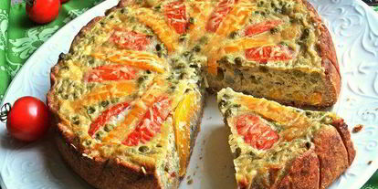 Шаг 20: киша тунец с овощами