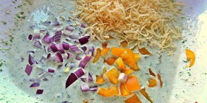 Шаг 9: киша тунец с овощами