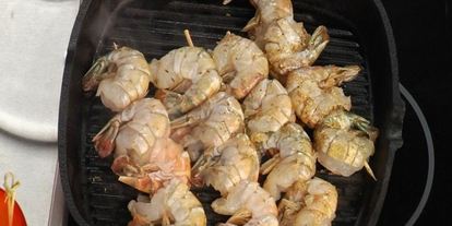 Шаг 1: королевских креветок на апельсине