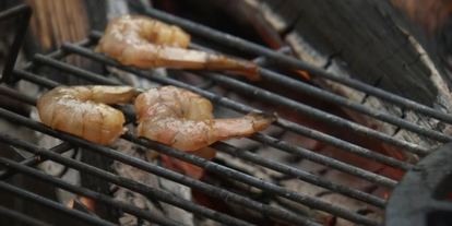 Шаг 2: креветок гриль