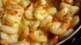 Рецепт Креветок в сливочно-чесночным соусе
