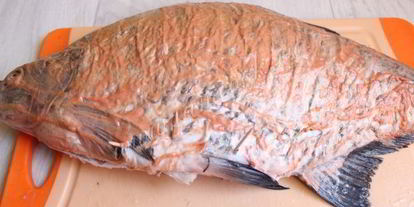 Шаг 7: леща с гречкой, запеченный в духовке