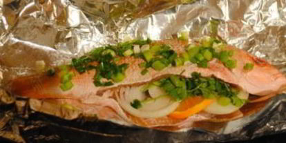 Шаг 3: окуня в духовке в фольге