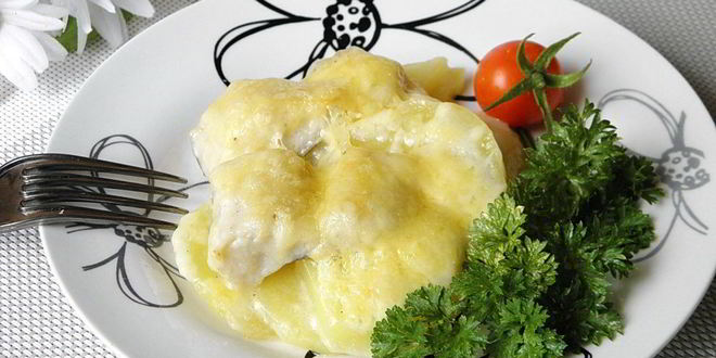 Рецепт рыбы под соусом бешамель в духовке