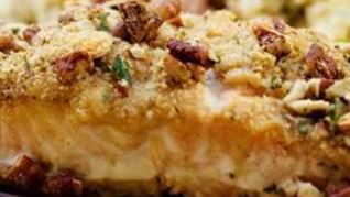 Рецепт Запеченной семги с ореховой корочкой