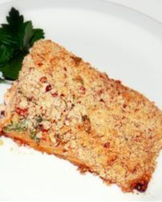 Рецепт запеченной семги с ореховой корочкой