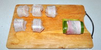 Шаг 2: запеченной трески в беконе