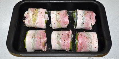 Шаг 3: запеченной трески в беконе