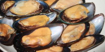 Шаг 1: запеченных мидий с сыром и чесноком