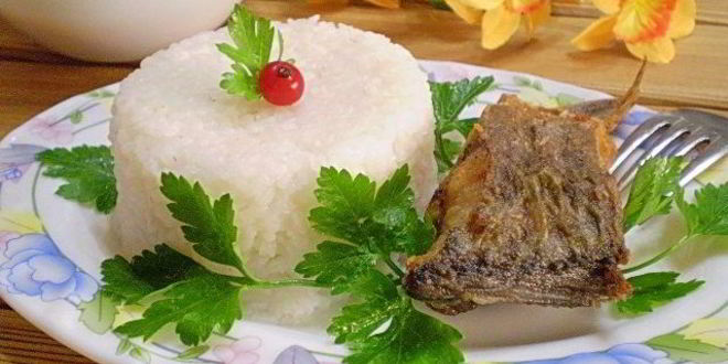 Рецепт жареной рыбы с рисом