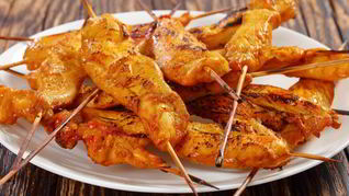 Рецепт Куриного шашлыка с йогуртом и карри