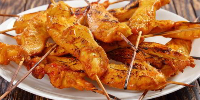 Рецепт куриного шашлыка с йогуртом и карри