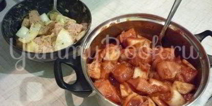 Шаг 5: куриных шашлычков на шпажках красное и белое