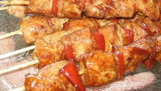 Рецепт Куриных шашлычков со сладким перцем