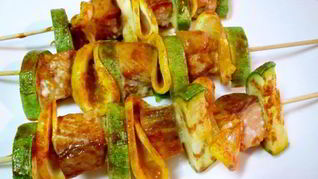 Рецепт Рыбных шашлычков с овощами