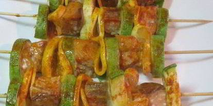 Шаг 10: рыбных шашлычков с овощами