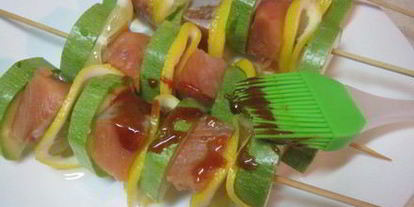 Шаг 7: рыбных шашлычков с овощами